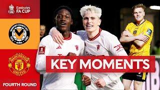 Newport County v Manchester United  Key Moments  Fourth Round  Emirates FA Cup 2023-24