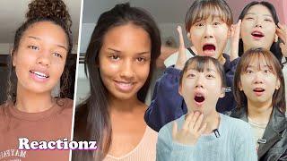 Korean Girls React To Black Girls’ Hair Transformation From Curly To Straight  𝙊𝙎𝙎𝘾