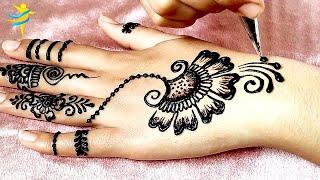 New Unique and beautiful Henna mehndi design - تعليم نقش حناء جميل في اليد