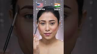 Indian Vs American Makeup Look  #shorts  SUGAR⁩ Cosmetics