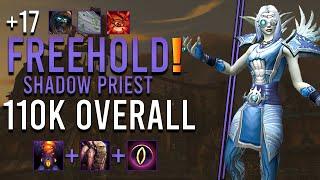 +17 Freehold Shadow Priest 110k Overall M+  Dragonflight 10.1