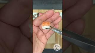 Miniature Food Tiny Salmon Crab Sushi #shorts