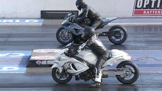 Hayabusa vs BMW 1000RR - superbikes drag racing