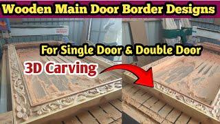 Latest Wooden door frame Borders  Modern wooden Door frame  