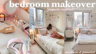 AESTHETIC ROOM MAKEOVER *coquette inspired* 🩰 pinterestcozy small room tour