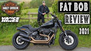 Harley-Davidson Fat Bob Review. 2021 114 cruiser motorcycle with Vance & Hines Hi-Output Slipons