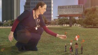 Giantess in Wright Career College Commercial