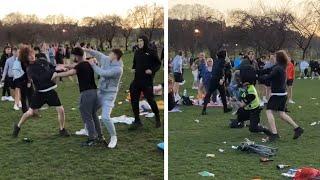 Scotland Brawl in Edinburgh park as police officer reportedly injured