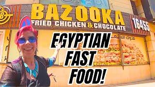 FAST Food in EGYPT  Bazooka Fried Chicken and Chocolate?  Vlog 178 مطعم بازوكا فراخ بالشوكلاته؟