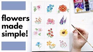 Easiest watercolor flowers you need to know