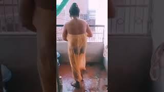 Hot Desi Boudi Bathing Aunty BathOpen BathNude #bathing #shorts #ytshorts