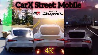 CarX Street 2024 Mobile - Freeroam Test Drive  Toyota GR Supra MK5 3.0L I6 BL58  4K