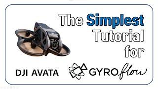 The Simplest Tutorial for dji AVATAs gyroflow