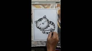 menggambar dan mewarnai kucing lucu #menggambar  ##mewarnai  #gambarlucu