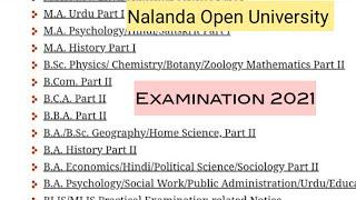 Annual Exam 2021 Part 2 & 3 Date  Important Question for Exam  NOU Patna