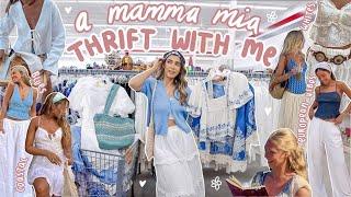 a MAMMA MIA inspired THRIFT WITH ME *coastal european outfits of your dreams*