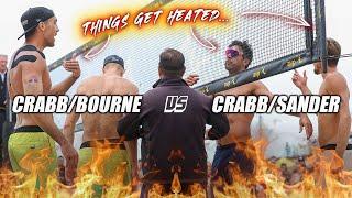 CRAZY Beach Volleyball Match Ta.CrabbSander vs Tr.CrabbBourne AVP Manhattan Beach Open 2022