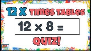 12 Times Tables QuizMultiplication Practise for Kids