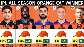 IPL All Season 2008-2024 Orange Cap Winner  IPL All Orange Cap Winner List