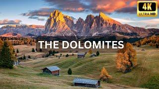 The Dolomites 4K - Breathtaking and Dramatic Scenery with piano relaxing music for stress relief