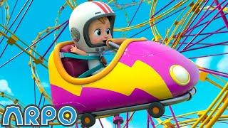 ROLLER COASTER Safety  ARPO The Robot  Funny Kids Cartoons  Kids TV Full Episode Compilation