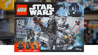 LEGO Star Wars 75183 DARTH VADER TRANSFORMATION Review 2017