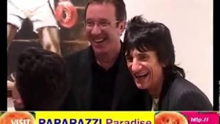 Rolling Stones RONNIE WOOD attends gallery showing of his paintings