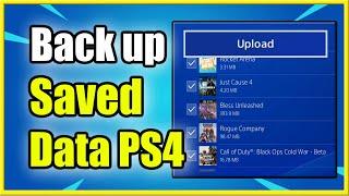 How to Backup Saved Data on PS4 & Upload to PSN CLOUD Storage Fast Method