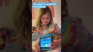 How tech baby fixes her tablet
