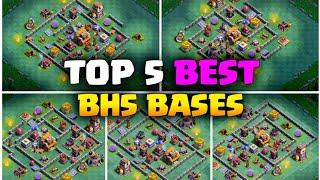 Best Builder hall 5 Trophy Base With Link 2023  Bh5 best top5 bases 