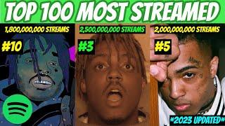 TOP 100 MOST Streamed Rap Songs OF ALL TIME Spotify *2023 UPDATED*