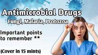 Antifungal Antiprotozoal Antimalarial  Drugs Used To Treat Infection  Pharmacology