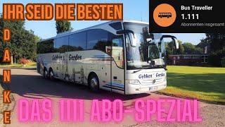 BUS Doku  DANKE für 1111-Abos & Kanal-Update  Reisebus Fernfahrer deutsch