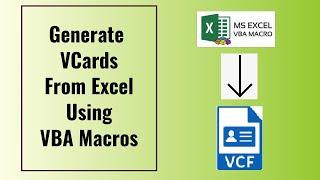 How to Create VCARD VCF file from Excel Using VBA MAcros