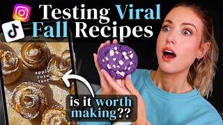 I Tried VIRAL FALL RECIPES that TIKTOK  INSTAGRAM RECOMMENDED... is ANYTHING worth making??