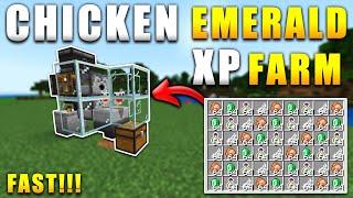 Best 1.19 Chicken Feather Emerald and XP Farm For Minecraft Java & Bedrock