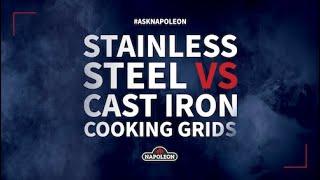 Stainless Steel vs. Cast Iron Cooking Grids