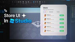 How To Make A Minimal Store UI In Roblox Studio