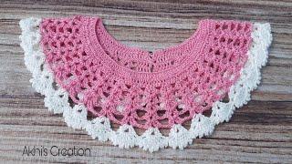 #53 একদম সহজ কুশিকাটার গলা  very easy crochet collar