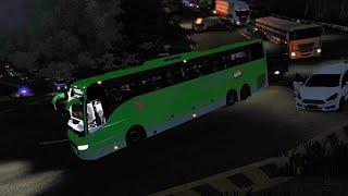 Volvo Bus Driving on Narrow and Hilly Road  Danger Roads in India  Euro Truck Simulator 2