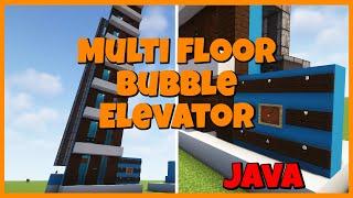 Multi Floor Bubble Elevator Minecraft Java Tutorial