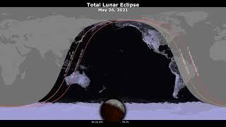 May 26 2021 Total Lunar Eclipse Visibility Map