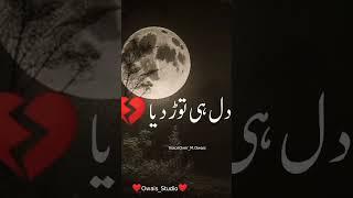 Sad Shayari Status #1 #sheroshayaristatus #urdu_poetry #owaisstudio
