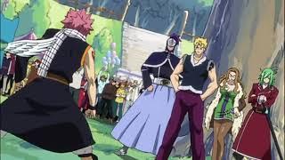 Fairy Tail  Laxus beats Natsu with One Punch ENG DUB