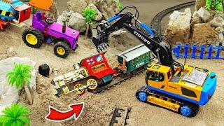 Diy tractor mini Bulldozer to making concrete road  Construction Vehicles Road Roller #53