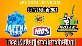 Jaffna kings vs Galle Marvels toss Prediction  Jks vs Gam toss prediction Today  Lpl 2024
