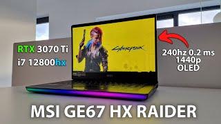 RTX 3070 Ti + i7 12800hx  MSI GE67 HX Raider  Cyberpunk 2077