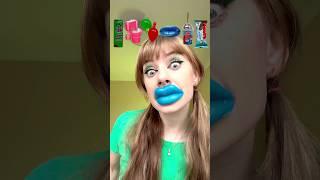 ASMR Emoji Sour Candy Chewy Lips Jelly Fruits Mukbang #shorts