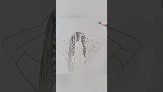 How to Draw a beautiful Girl Hairstyle Pencil Sketch for Beginners