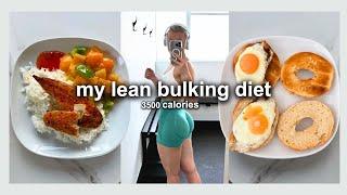 MY LEAN BULKING DIET  3500 calories high protein